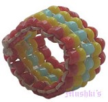 Kids and teens beaded finger rings - click here for large view