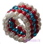 Kids and teens beaded finger rings - click here for large view