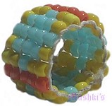 Kids and teens beaded finger rings - click here for large view