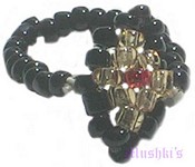 Kids and teens beaded finger rings - click here for large view