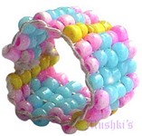 Kids and teens beaded finger rings - click here for large view