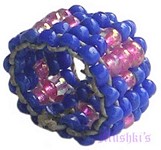 Kids and teens beaded finger rings - click here for large view