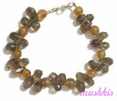 Gemstone beaded bracelet - click here for large view
