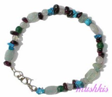 Gemstone beaded bracelet - click here for large view