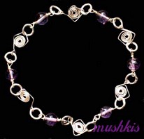 Gemstone beaded bracelet - click here for large view