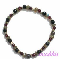 Gemstone beaded bracelet - click here for large view