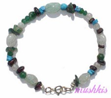 Gemstone beaded bracelet - click here for large view