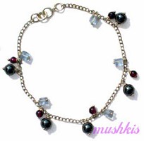 Gemstone beaded bracelet - click here for large view