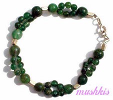 Gemstone beaded bracelet - click here for large view