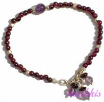 Gemstone beaded bracelet - click here for large view
