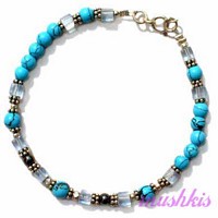 Gemstone beaded bracelet - click here for large view