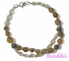 Gemstone beaded bracelet - click here for large view