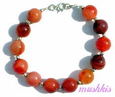 Gemstone beaded bracelet - click here for large view