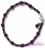 Gemstone beaded bracelet - click here for large view