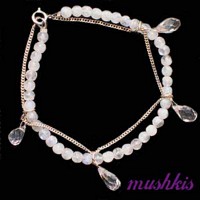 Gemstone beaded bracelet - click here for large view