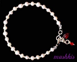 Gemstone beaded bracelet - click here for large view