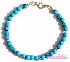 Gemstone beaded bracelet - click here for large view