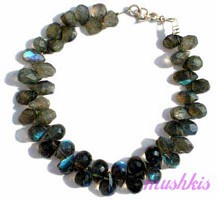 Gemstone beaded bracelet - click here for large view