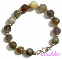 Gemstone beaded bracelet - click here for large view