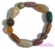 Gemstone beaded bracelet - click here for large view
